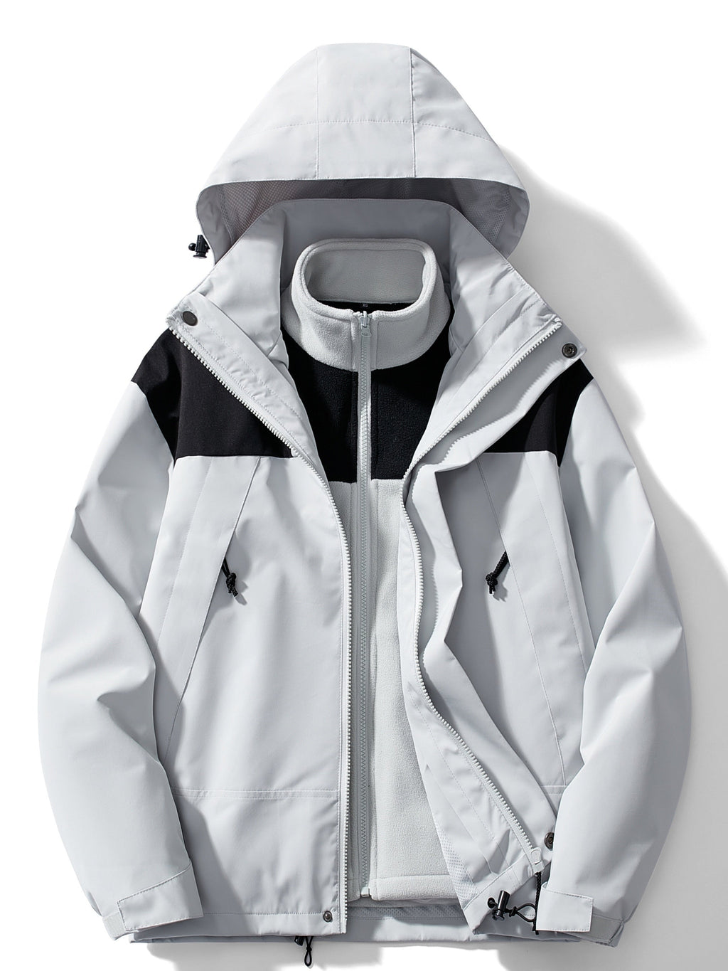 Men's 3 in 1 Outdoor Jacket Hooded Winter Layer