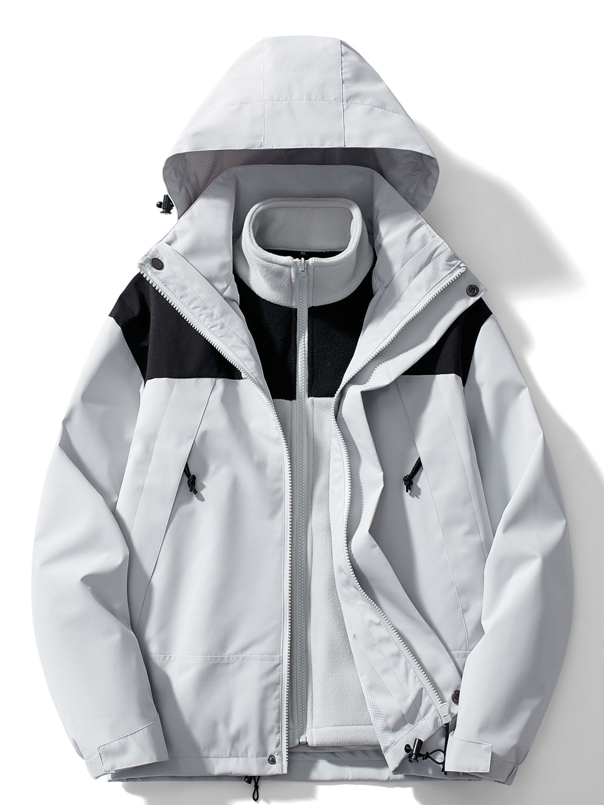 Men's 3 in 1 Outdoor Jacket Hooded Winter Layer