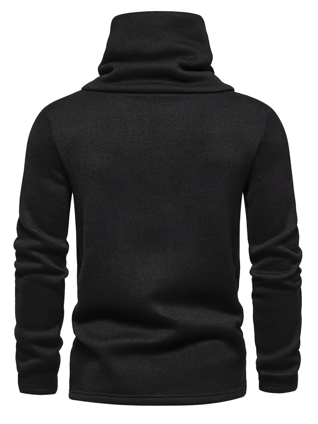 Women's Long Sleeve Draped Collar Sweater with Buttons