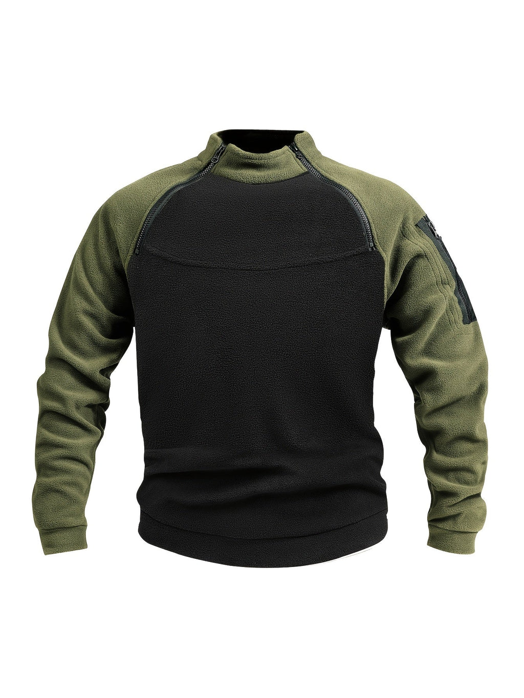 Women's Cold-Weather Plush Knit Sweater with Zip Accent