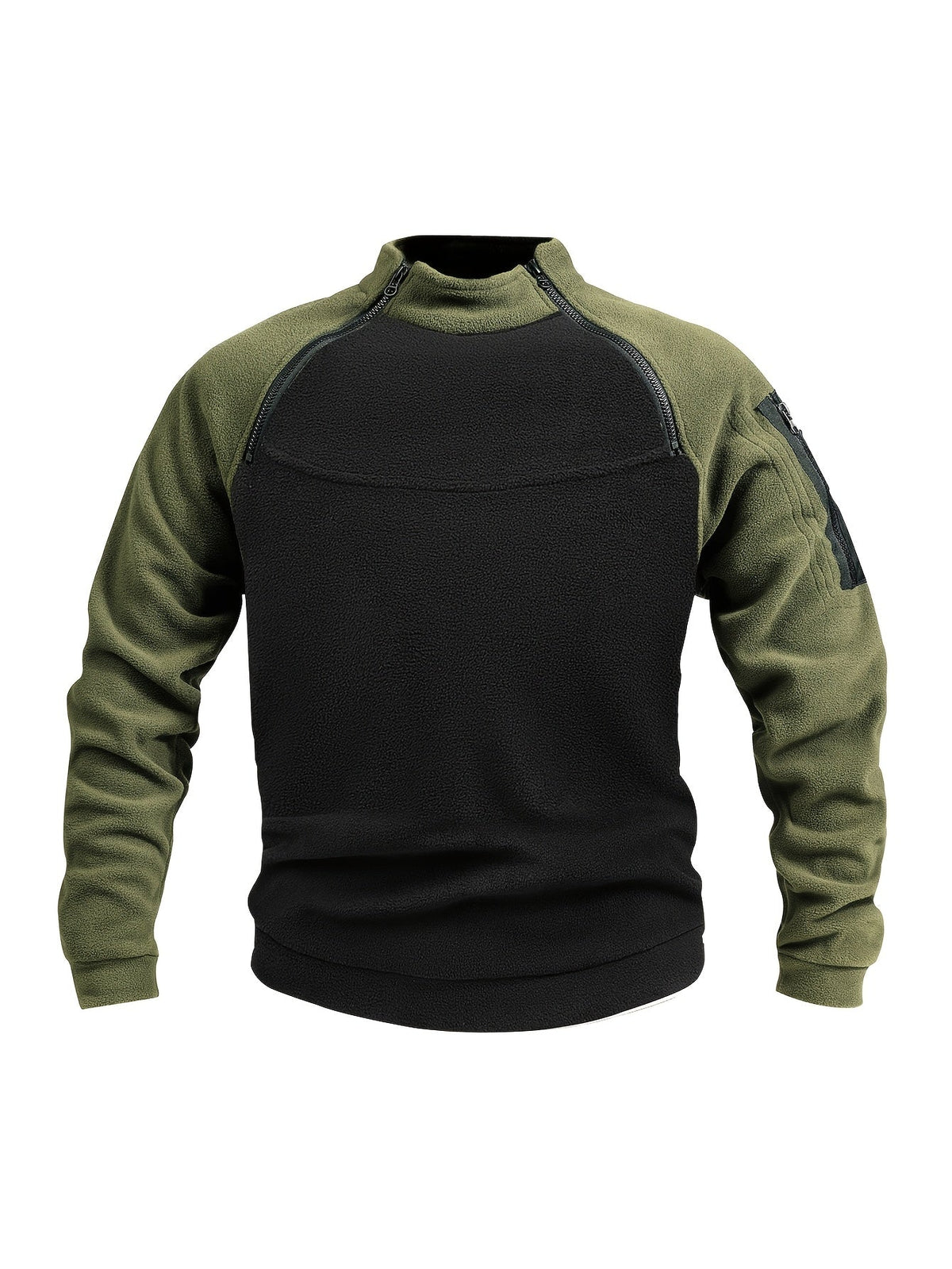 Women's Cold-Weather Plush Knit Sweater with Zip Accent