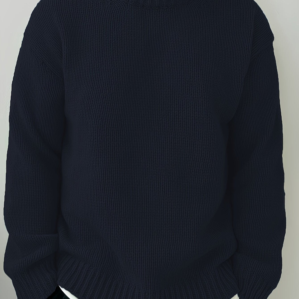 Women's Roomy Everyday Crewneck Sweater - Navy