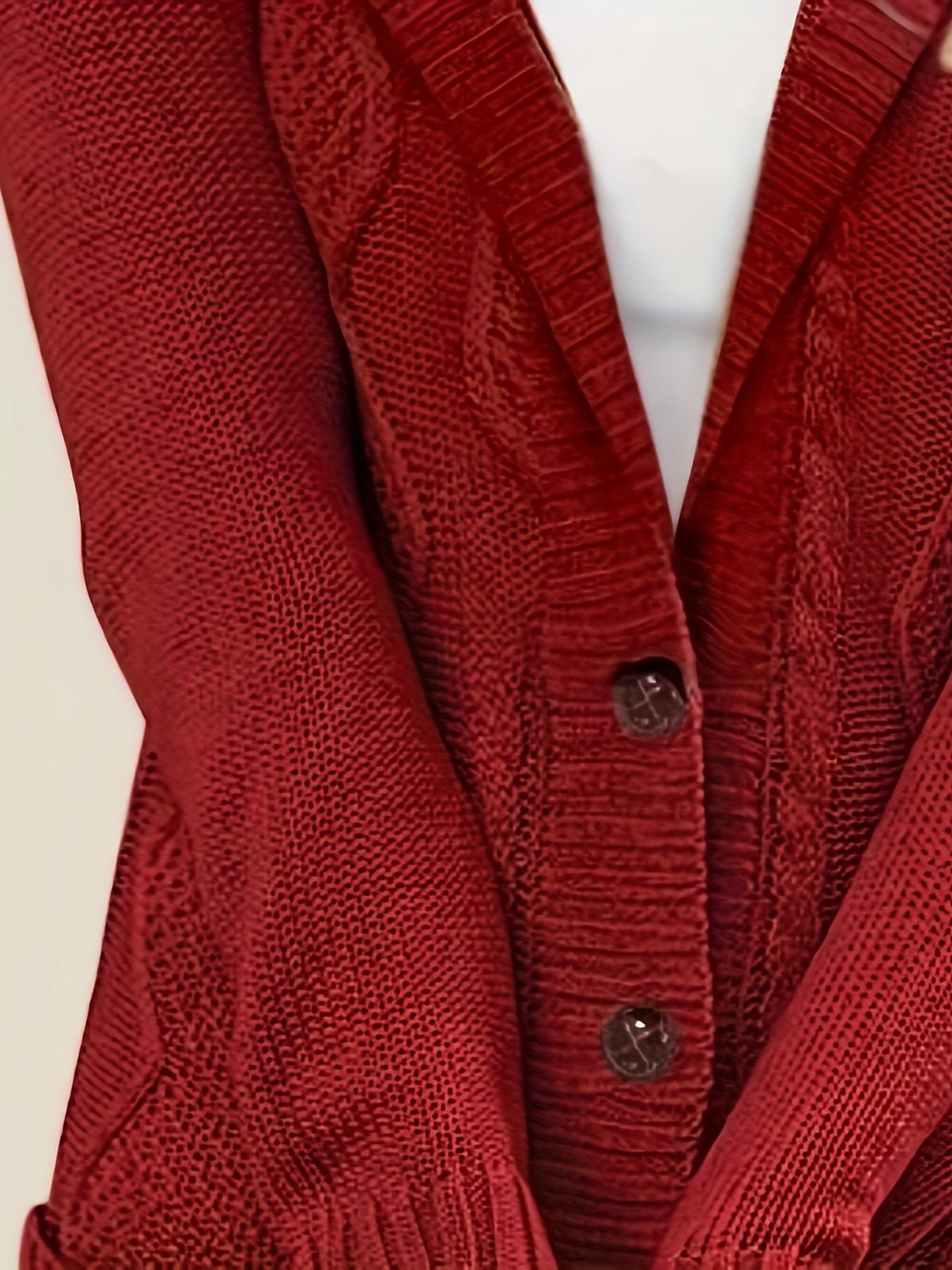 Women's Fleece-Lined Button-Up Hooded Knit Cardigan