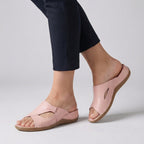 Women's Slip-On Flat Mule Sandal with Cut-Out