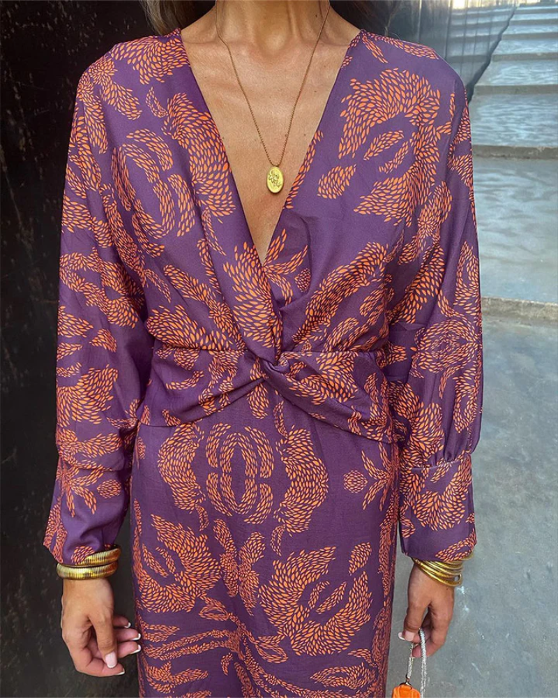 Women's Fall Wedding Guest Maxi Dress