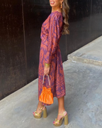 Women's Fall Wedding Guest Maxi Dress