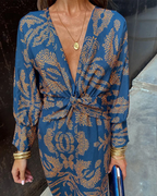 Women's Fall Wedding Guest Maxi Dress