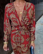 Women's Fall Wedding Guest Maxi Dress