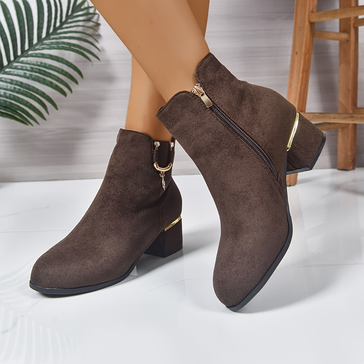 Women's Chelsea Ankle Boot with Block Heel