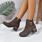 Women's Chelsea Ankle Boot with Block Heel