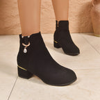 Women's Chelsea Ankle Boot with Block Heel