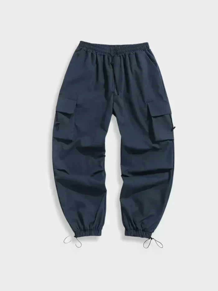 Men's Wide Leg Cargo Trousers Baggy Streetwear Pants