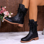 Women's Lace-Up Combat Ankle Boot