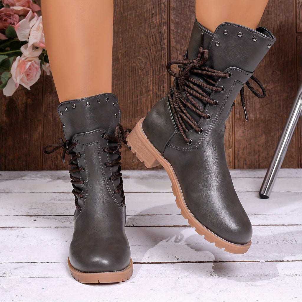 Women's Lace-Up Combat Ankle Boot