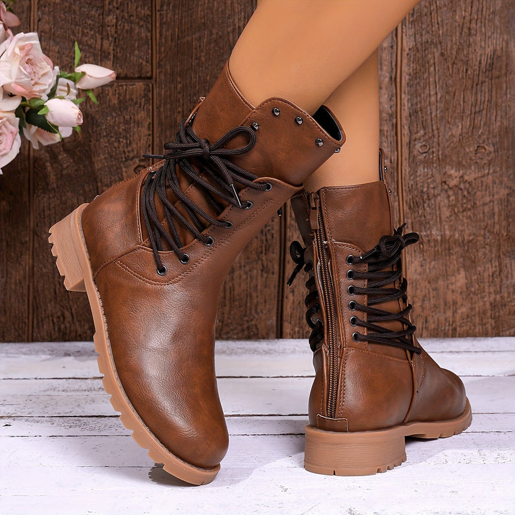 Women's Lace-Up Combat Ankle Boot