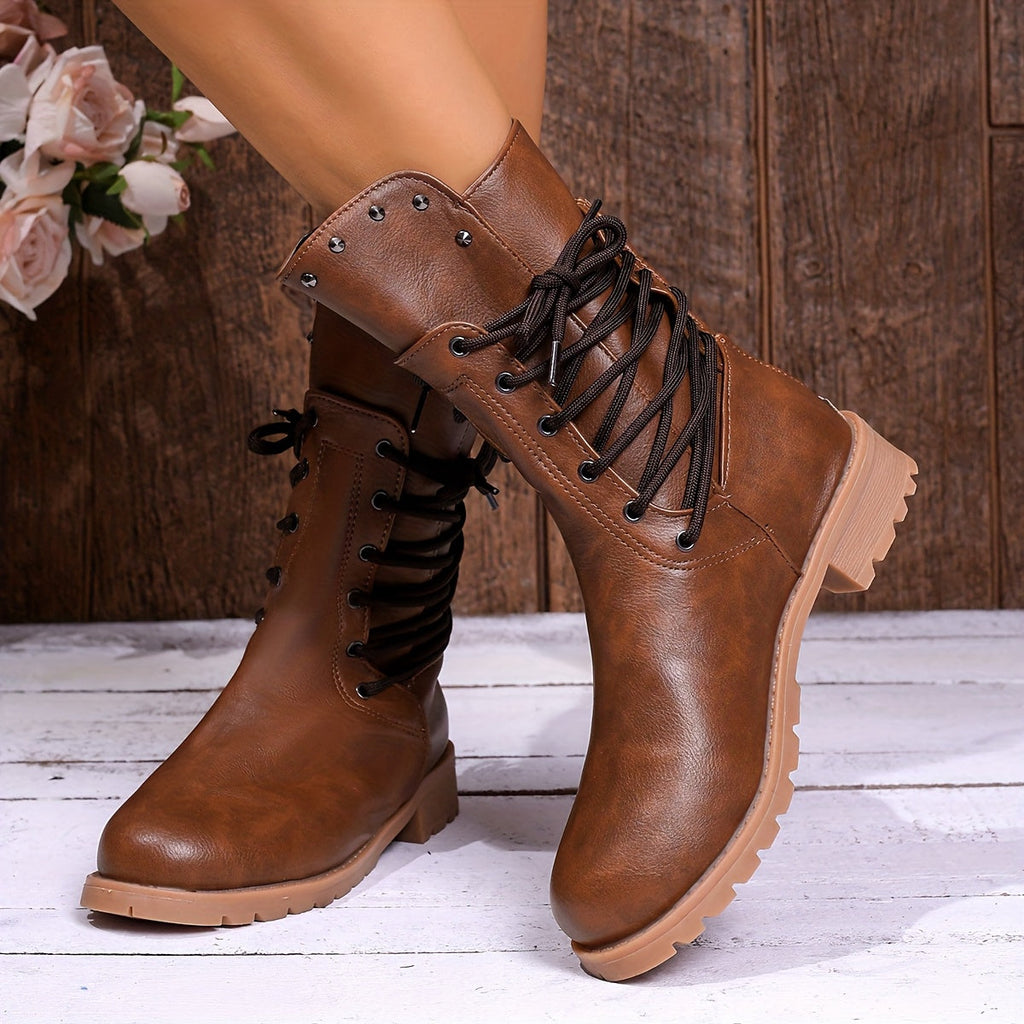 Women's Lace-Up Combat Ankle Boot