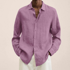 Men's Relaxed Long Sleeve Shirt Lightweight Smart Casual Style