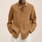Men's Relaxed Long Sleeve Shirt Lightweight Smart Casual Style