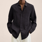 Men's Relaxed Long Sleeve Shirt Lightweight Smart Casual Style