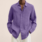 Men's Relaxed Long Sleeve Shirt Lightweight Smart Casual Style