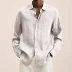 Men's Relaxed Long Sleeve Shirt Lightweight Smart Casual Style
