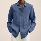 Men's Relaxed Long Sleeve Shirt Lightweight Smart Casual Style