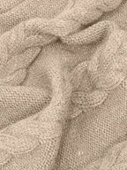 Women's Oversized Cable Knit Turtleneck Sweater