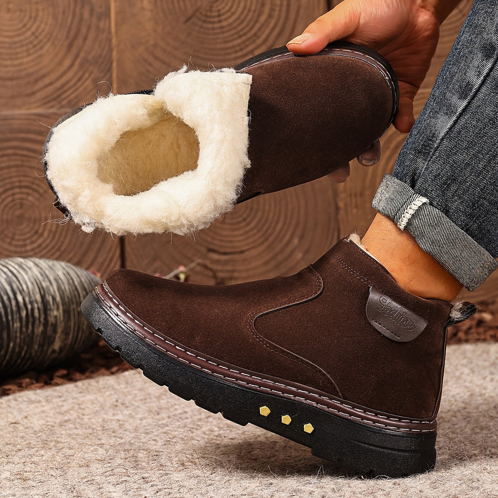 Women's Warm Plush Lined Everyday Booties with Thick Sole