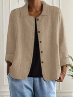 Women's Lightweight Button Front Jacket – Relaxed Summer
