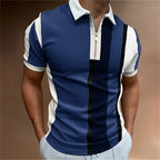 Men's Striped Polo Shirt Tailored Breathable Comfortable Stylish Casual