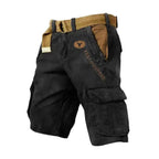 Men's Washed Cargo Shorts Relaxed Utility Outdoor Summer Fit