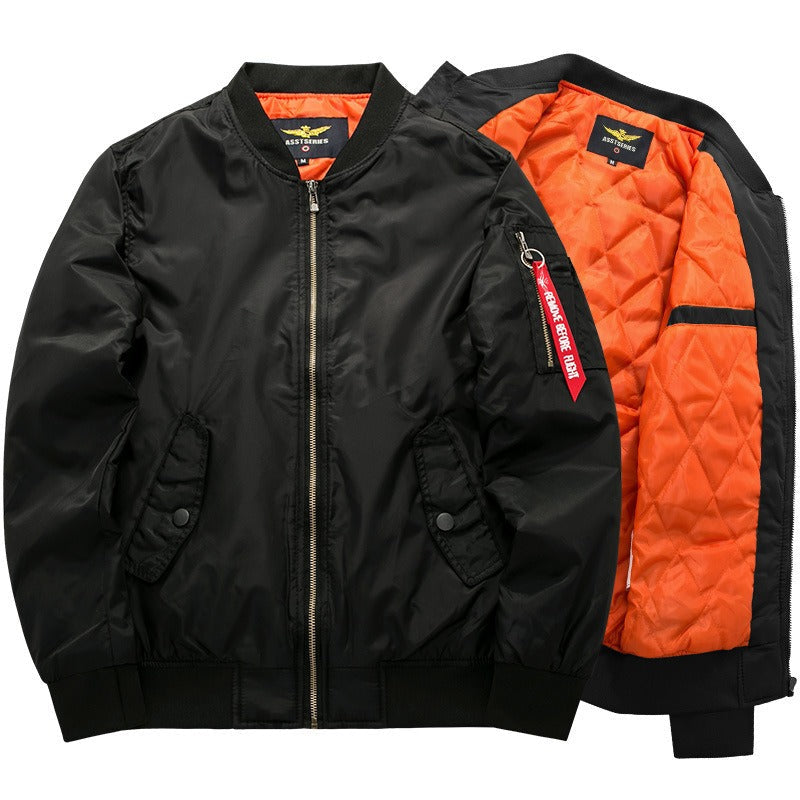 Men's Bomber Jacket Lightweight Zip Up Layer for Casual