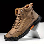 Men's Hand Stitched Ankle High Lace Up Outdoor Boots