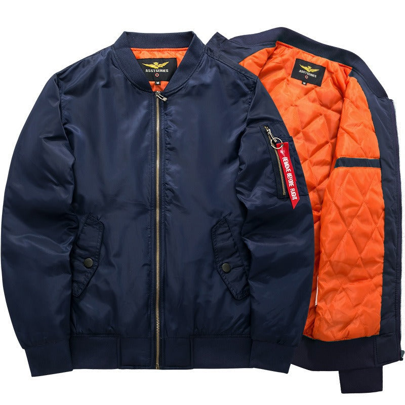 Men's Bomber Jacket Lightweight Zip Up Layer for Casual