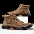 Men's Hand Stitched Ankle High Lace Up Outdoor Boots