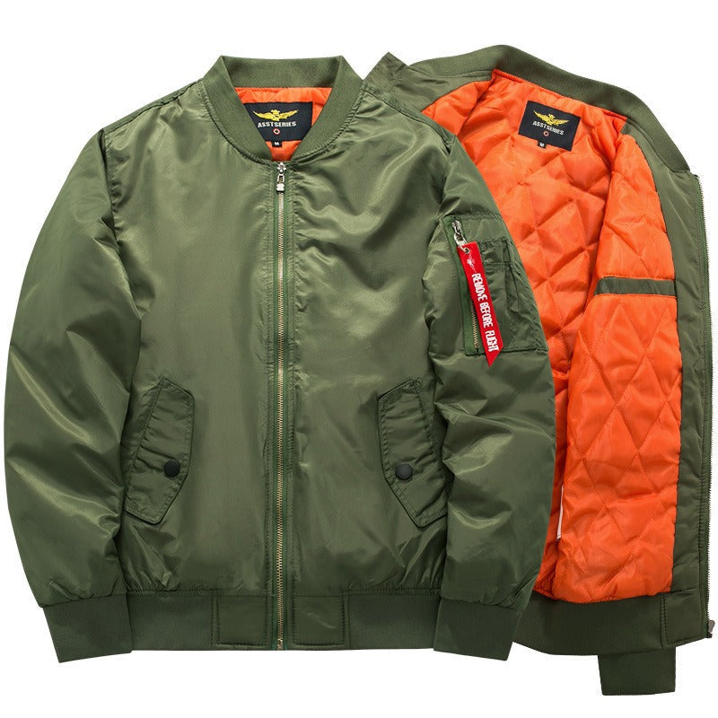 Men's Bomber Jacket Lightweight Zip Up Layer for Casual