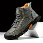 Men's Hand Stitched Ankle High Lace Up Outdoor Boots