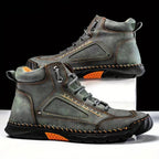 Men's Hand Stitched Ankle High Lace Up Outdoor Boots