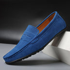Men's Suede Penny Loafers Refined Slip On Casual Shoes