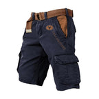 Men's Washed Cargo Shorts Relaxed Utility Outdoor Summer Fit