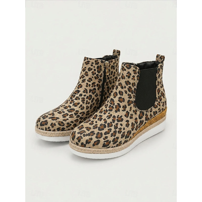 Women's Easy-Zip Low Wedge Booties with Stretch Sides