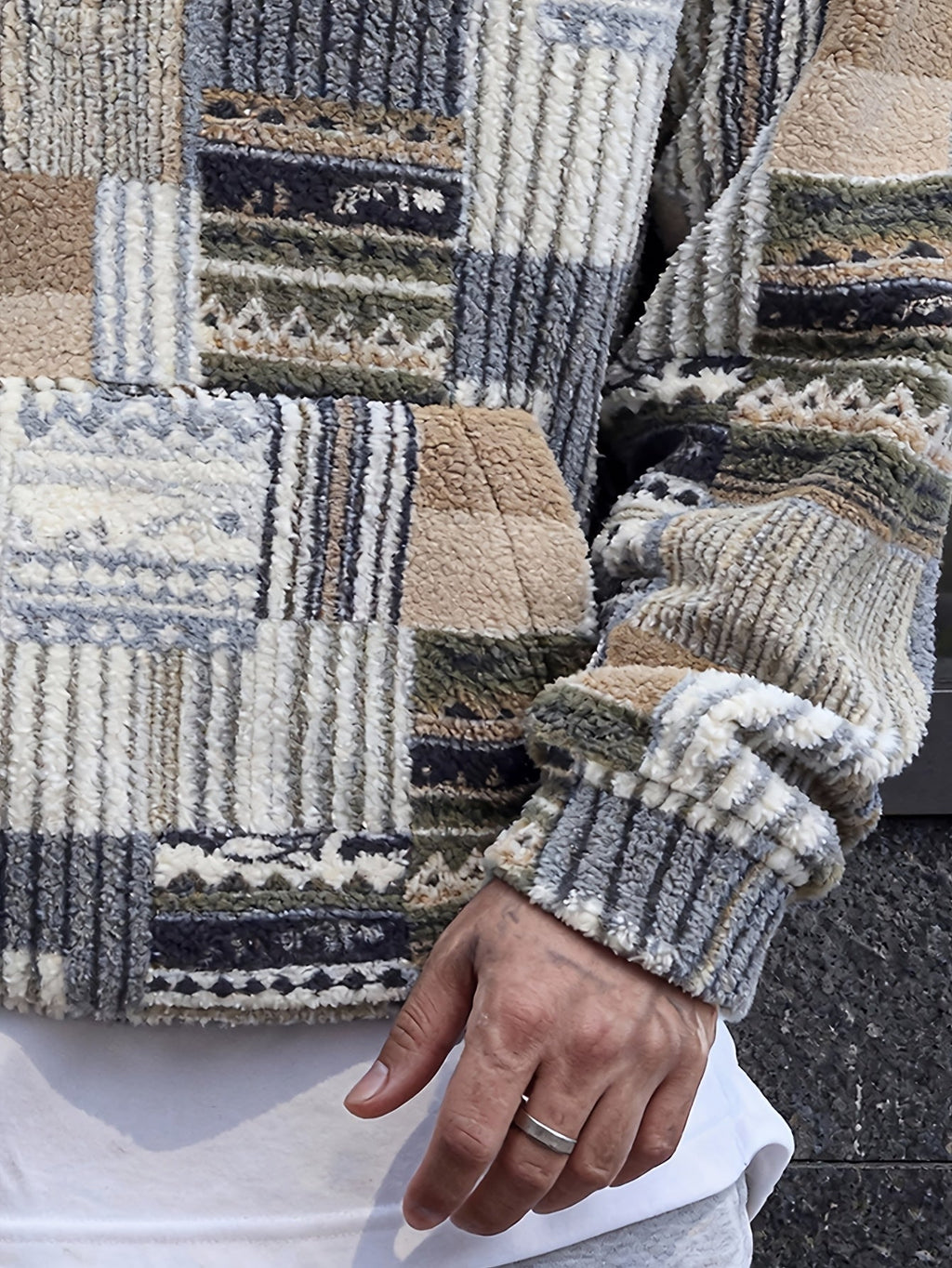 Women's Cozy Pattern Knit Quarter-Zip Pullover