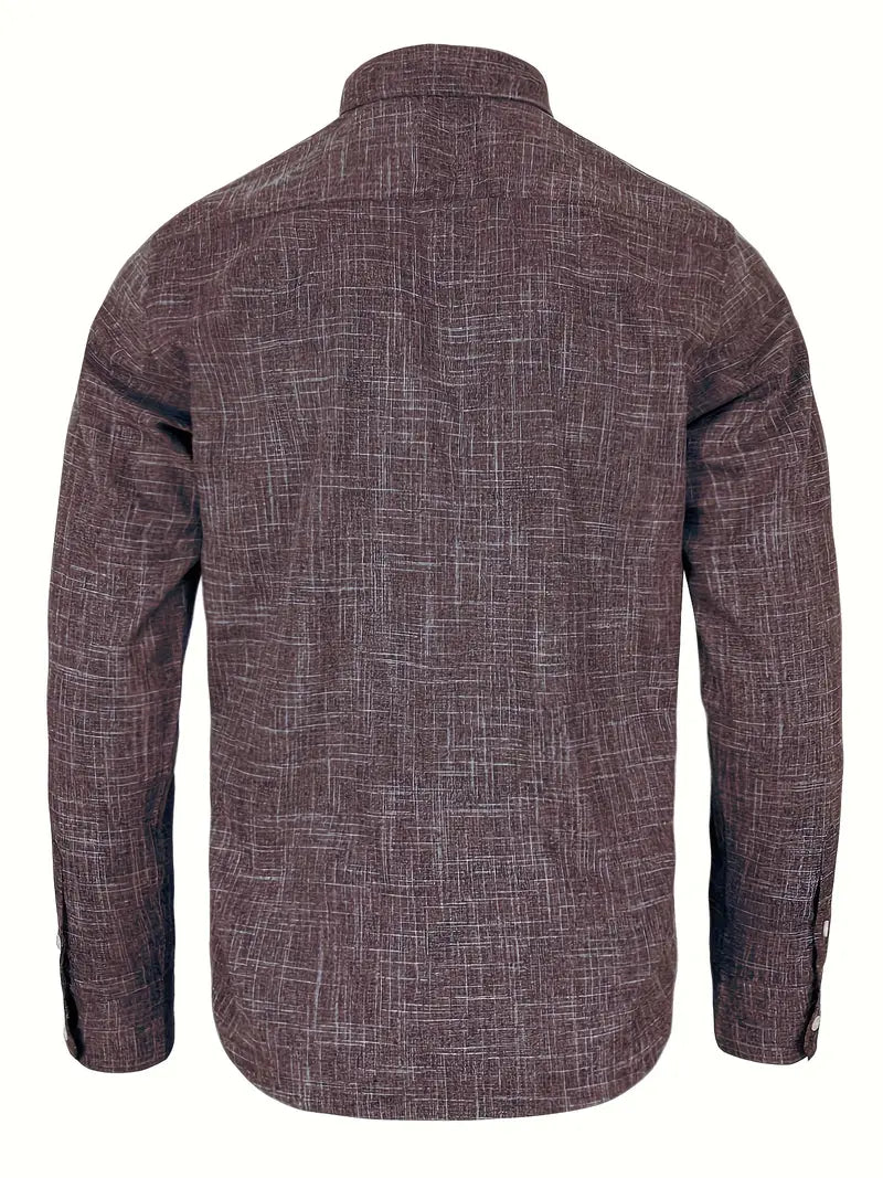 Men's Two-Tone Trim Modern Fit Button-Down Shirt