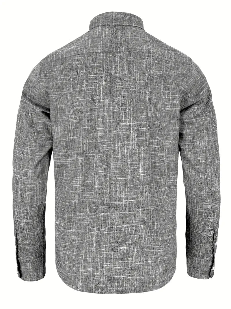 Men's Two-Tone Trim Modern Fit Button-Down Shirt