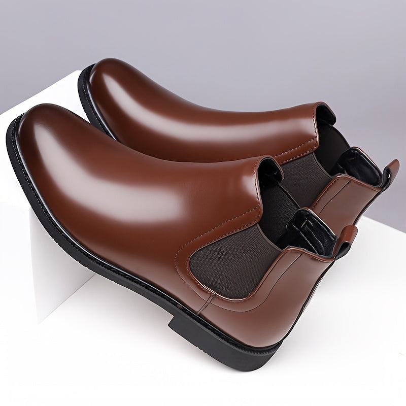 Women's Dark Brown Everyday Chelsea Boots with Flexible Sides