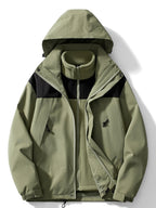 Men's 3 in 1 Outdoor Jacket Hooded Winter Layer