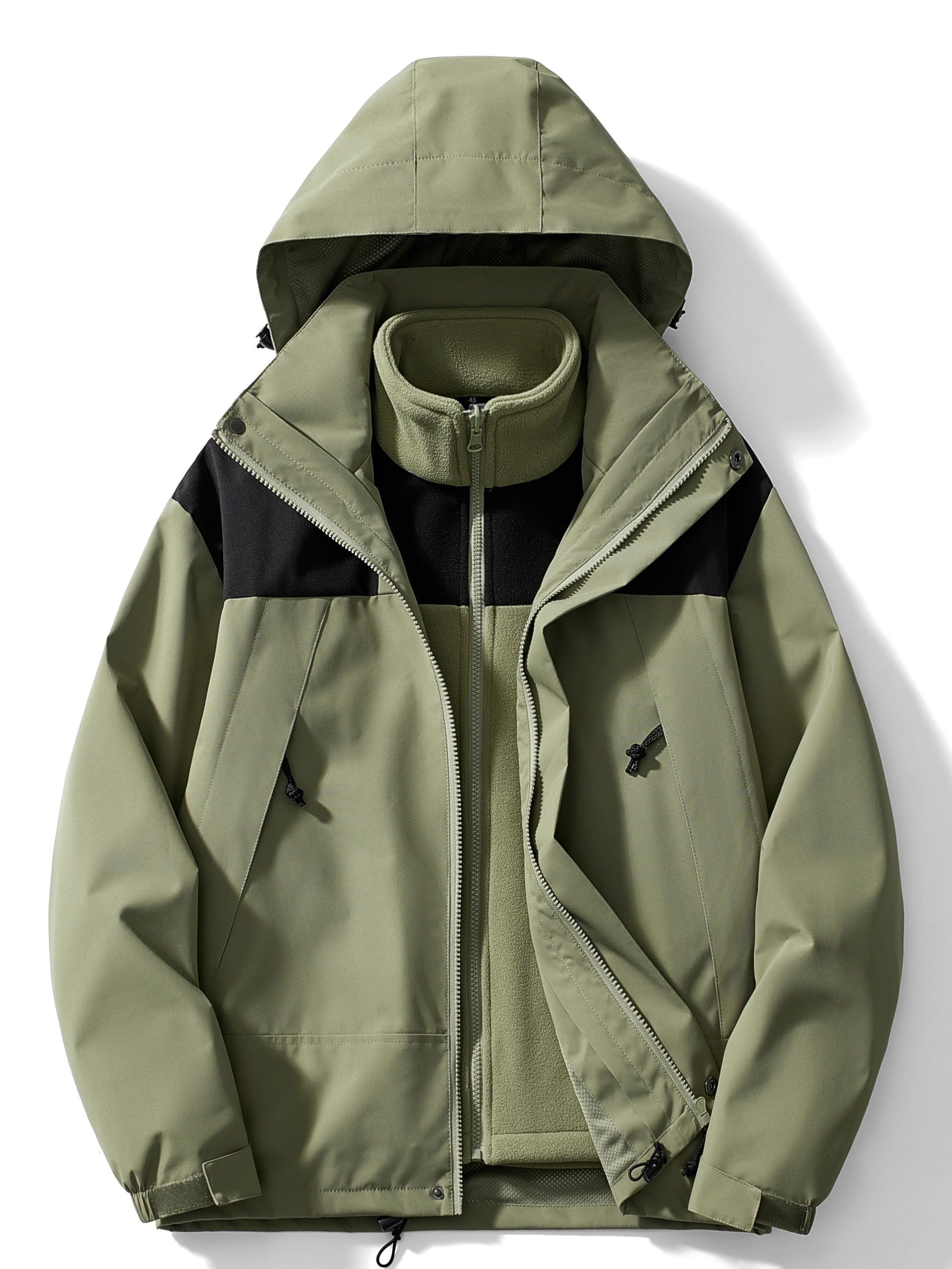 Men's 3 in 1 Outdoor Jacket Hooded Winter Layer