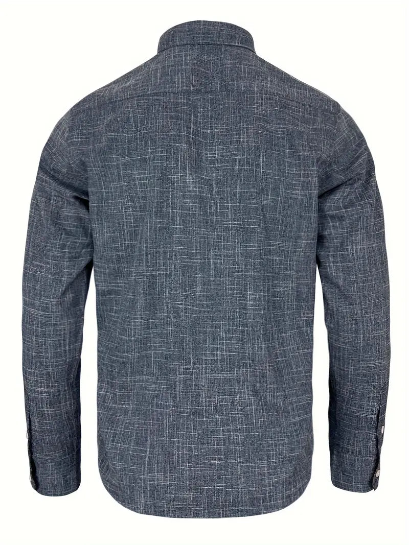 Men's Two-Tone Trim Modern Fit Button-Down Shirt