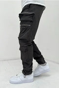 Men's Cargo Pocket Trousers Durable Utility Pants Comfortable Outdoor