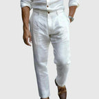 Men's Lightweight Summer Trousers Relaxed Tailored Pants for Holiday